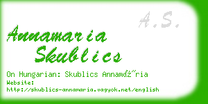 annamaria skublics business card